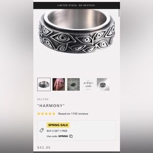Kelyoz Harmony fidget ring